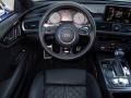 Black Valcona leather with diamond stitching Dashboard Photo for 2013 Audi S7 #91437500