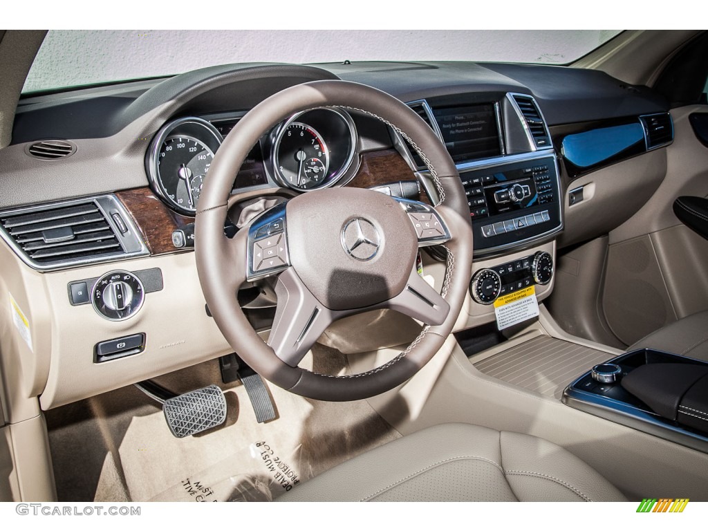 2014 Mercedes-Benz ML 350 Almond Beige Dashboard Photo #91442756