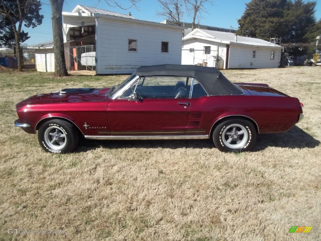 1967 Mustang Convertible - Crimson Red / Black photo #2
