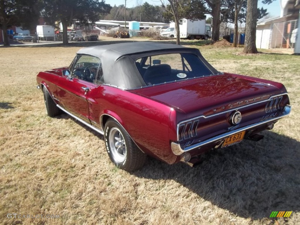 1967 Mustang Convertible - Crimson Red / Black photo #3