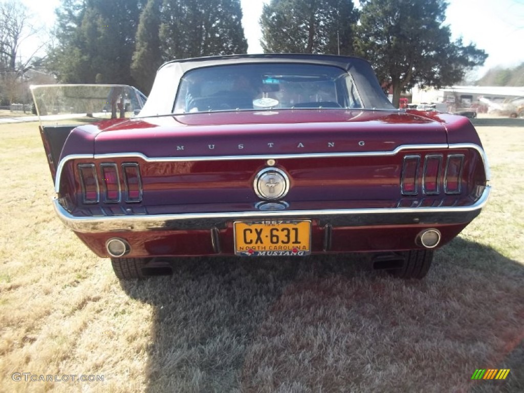 1967 Mustang Convertible - Crimson Red / Black photo #4