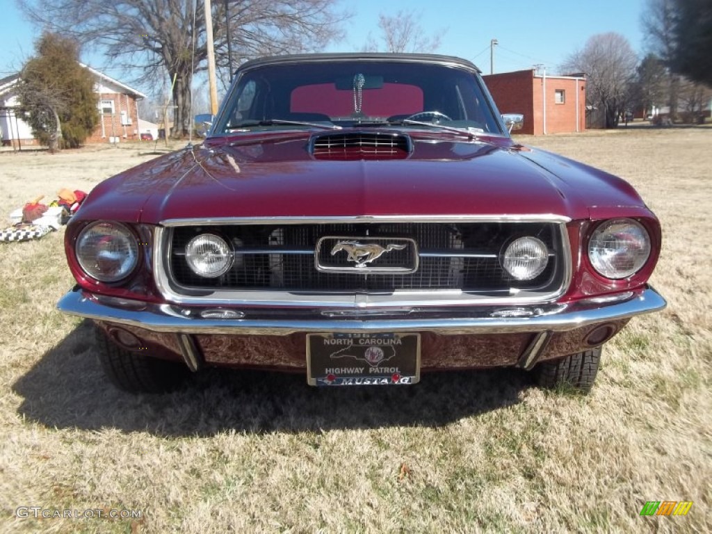 1967 Mustang Convertible - Crimson Red / Black photo #7