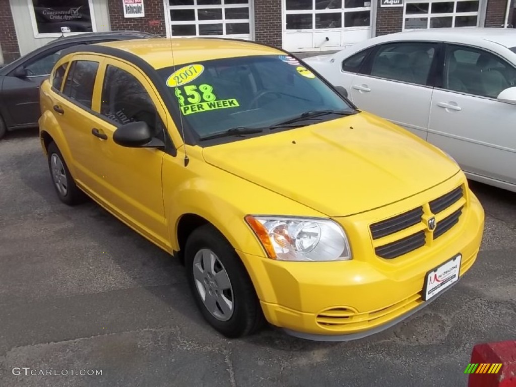 2007 Caliber SE - Solar Yellow / Pastel Slate Gray photo #3