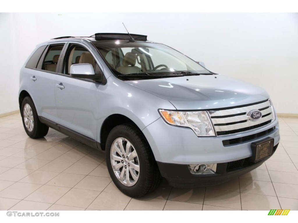 2008 Edge SEL - Light Ice Blue Metallic / Camel photo #1