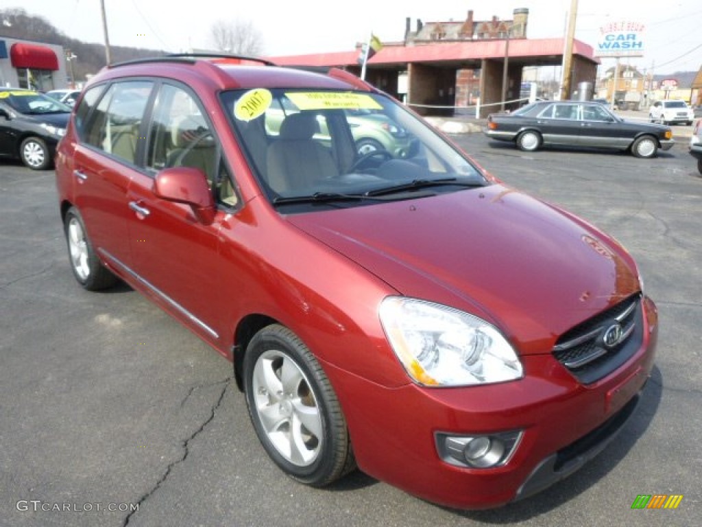 Volcanic Red 2007 Kia Rondo LX V6 Exterior Photo #91460707