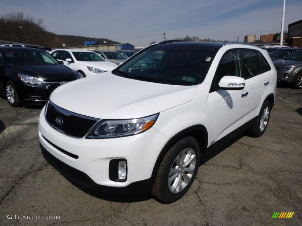 2015 Sorento EX AWD - Snow White Pearl / Black photo #4