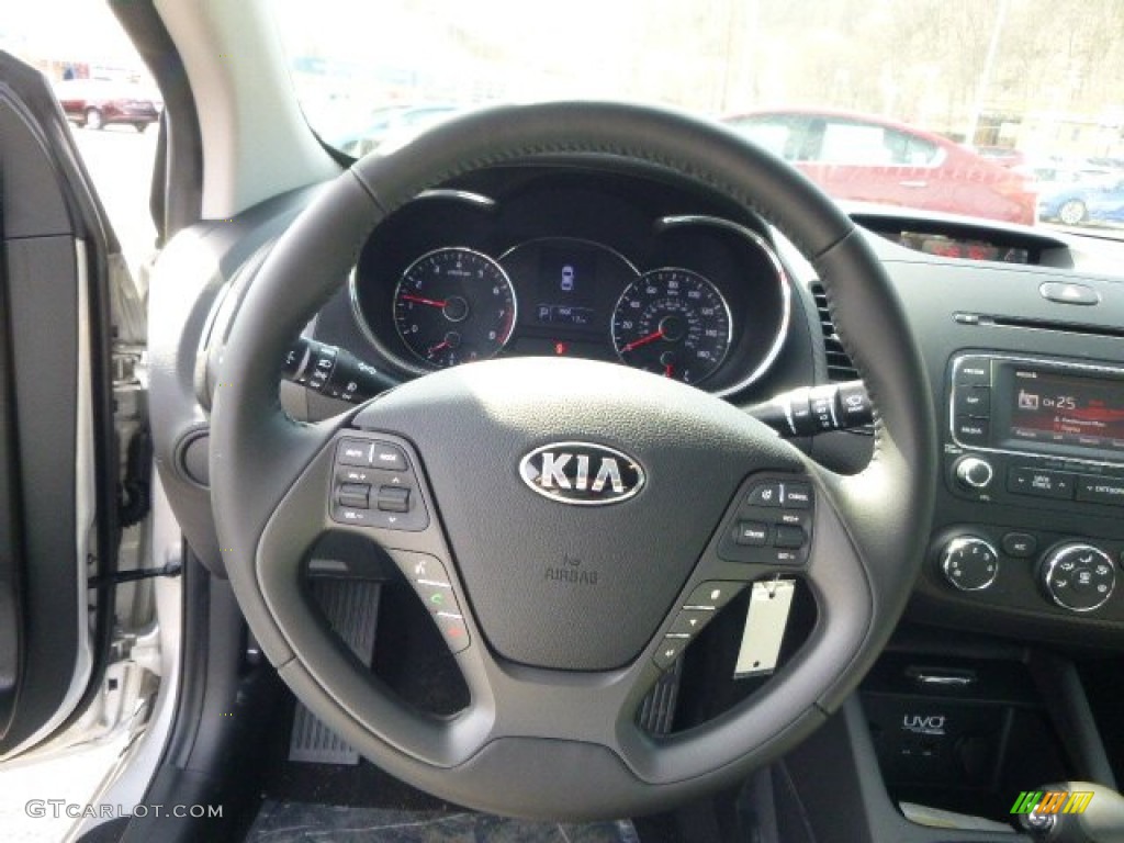 2014 Kia Forte Koup EX Black Steering Wheel Photo #91466077
