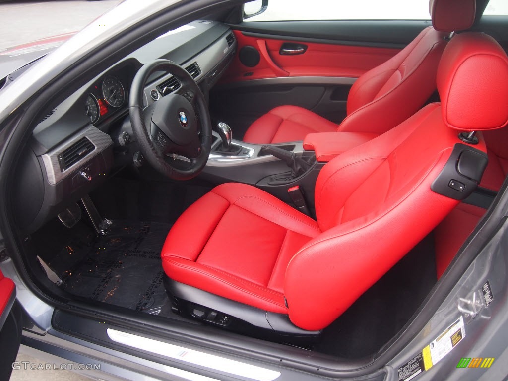 2011 3 Series 335is Coupe - Space Gray Metallic / Coral Red/Black Dakota Leather photo #9