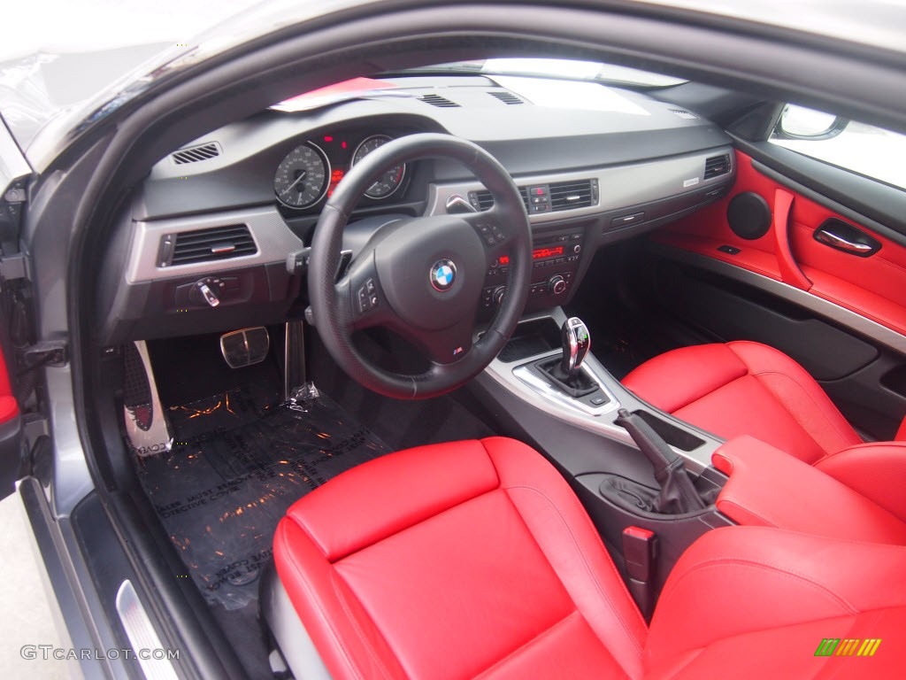 2011 3 Series 335is Coupe - Space Gray Metallic / Coral Red/Black Dakota Leather photo #10
