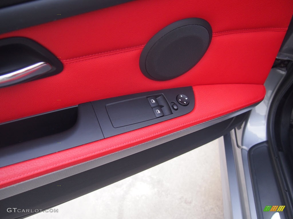 2011 3 Series 335is Coupe - Space Gray Metallic / Coral Red/Black Dakota Leather photo #13