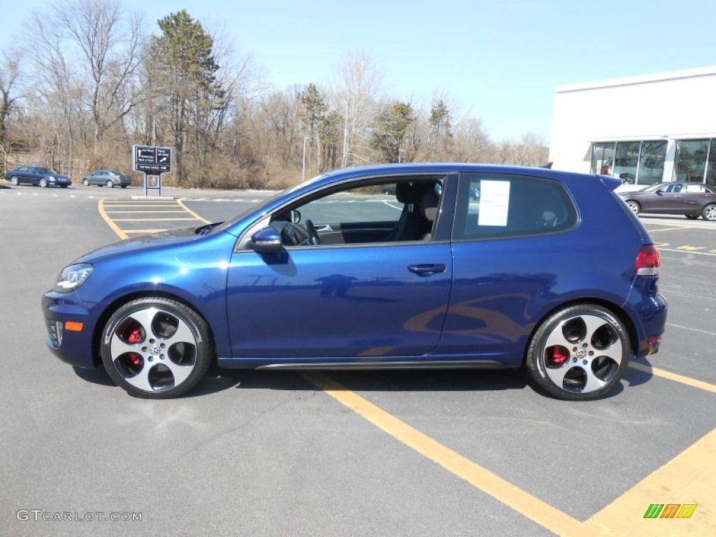 2012 GTI 2 Door - Shadow Blue Metallic / Interlagos Plaid Cloth photo #8