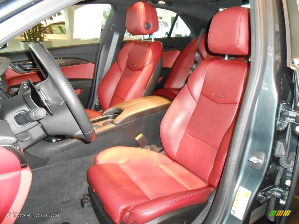 2013 ATS 3.6L Premium AWD - Thunder Gray ChromaFlair / Morello Red/Jet Black Accents photo #10