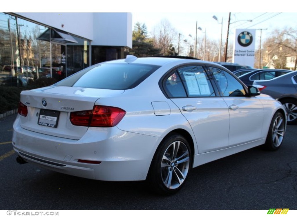 2013 3 Series 328i xDrive Sedan - Mineral White Metallic / Black photo #3