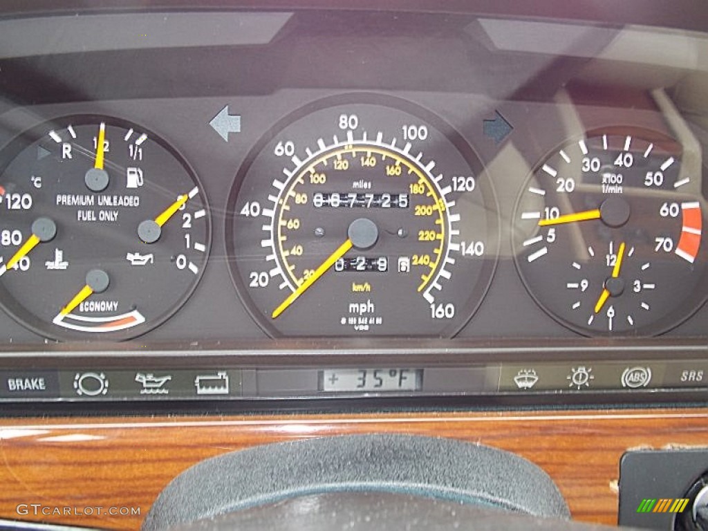 1990 Mercedes-Benz 420 SEL Sedan Gauges Photo #91470601