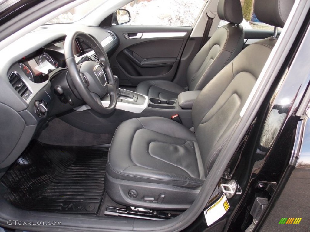 Black Interior 2012 Audi A4 2.0T quattro Sedan Photo #91471423