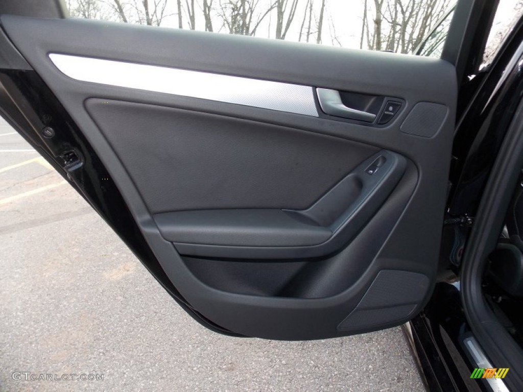 2012 Audi A4 2.0T quattro Sedan Black Door Panel Photo #91471522