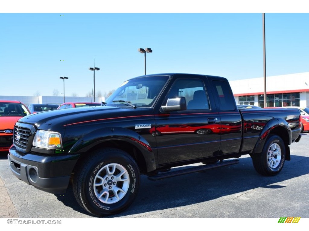 Black 2009 Ford Ranger Sport SuperCab 4x4 Exterior Photo #91473607