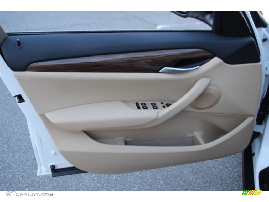 2014 BMW X1 xDrive28i Sand Beige Door Panel Photo #91474111