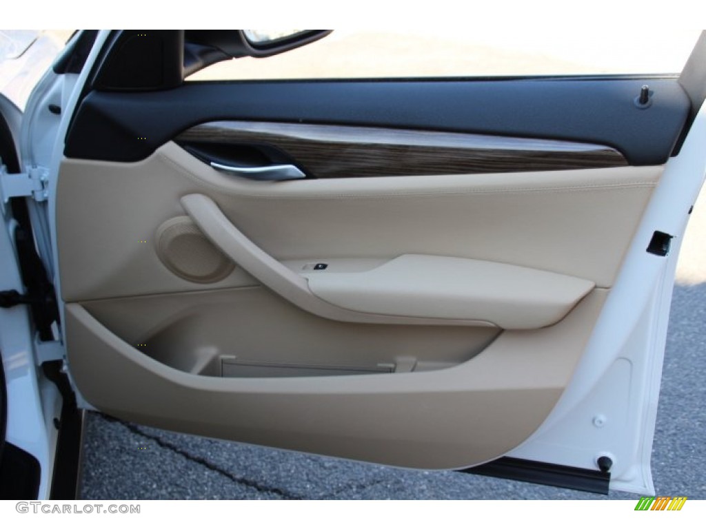 2014 BMW X1 xDrive28i Sand Beige Door Panel Photo #91474432