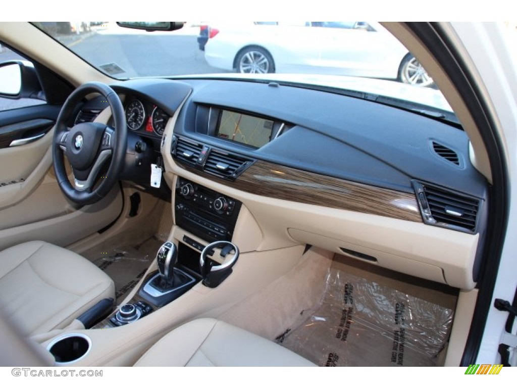 2014 BMW X1 xDrive28i Sand Beige Dashboard Photo #91474456