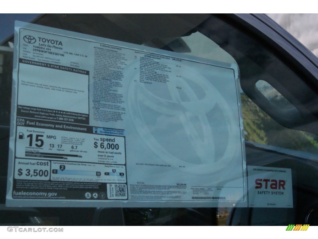 2014 Toyota Tundra Limited Double Cab 4x4 Window Sticker Photo #91474885