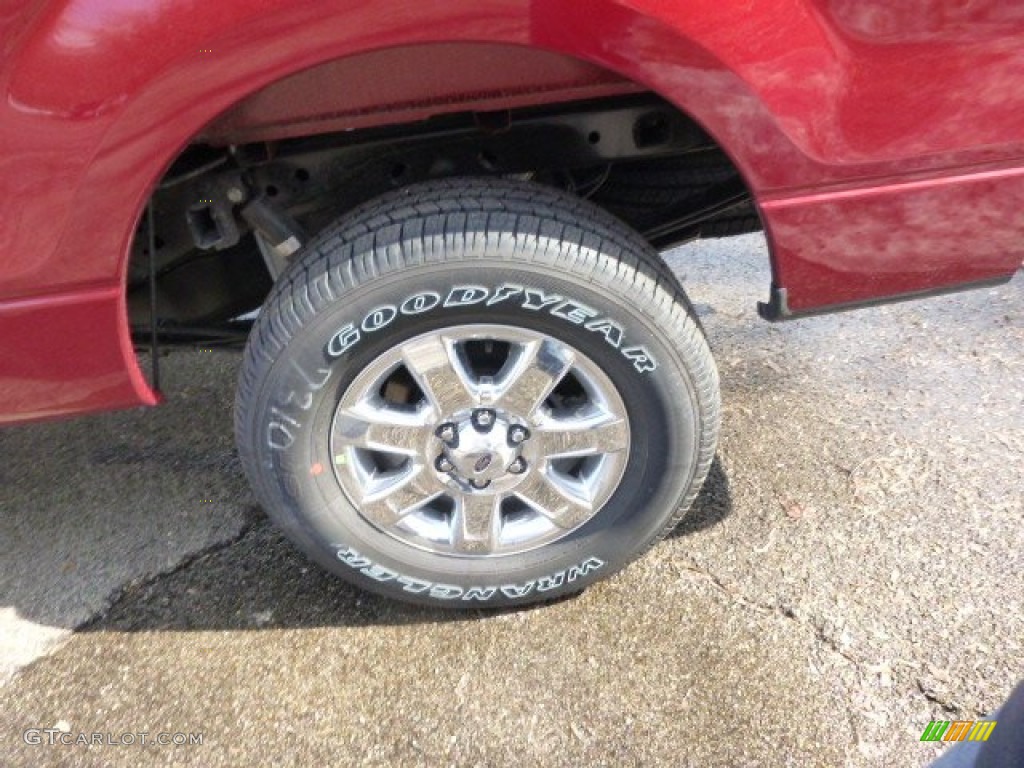 2014 F150 XLT SuperCab 4x4 - Ruby Red / Steel Grey photo #9