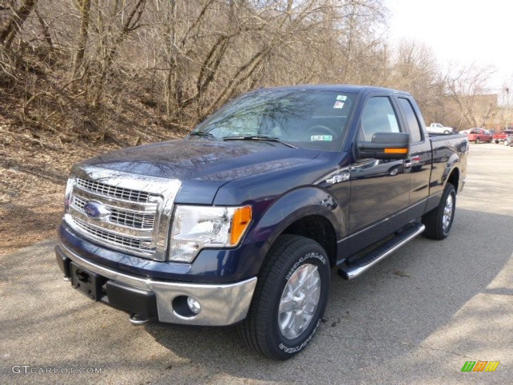 2014 F150 XLT SuperCab 4x4 - Blue Jeans / Steel Grey photo #4