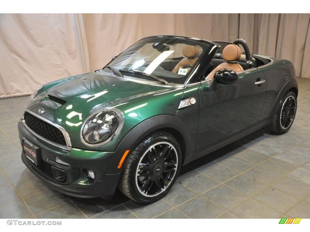 2013 Cooper S Roadster - British Racing Green II Metallic / Toffee Lounge Leather photo #1