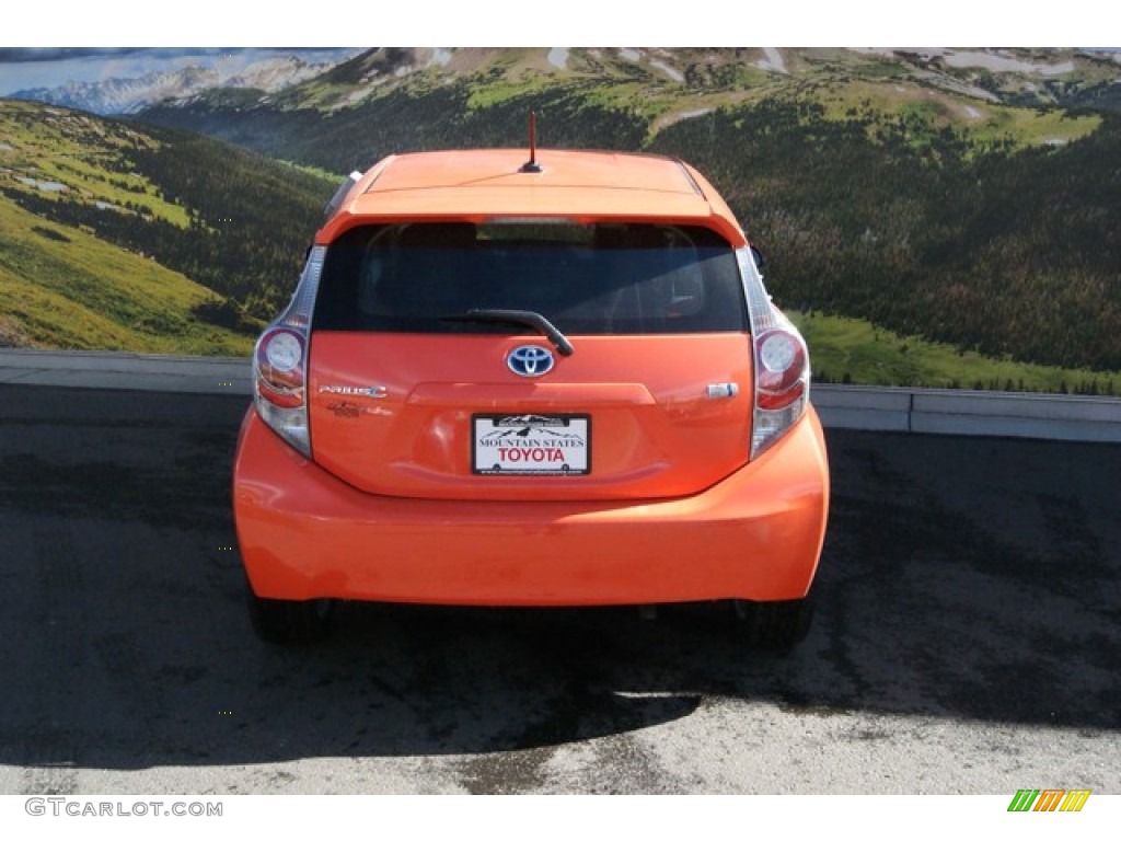 2014 Prius c Hybrid Four - Habanero / Black photo #4