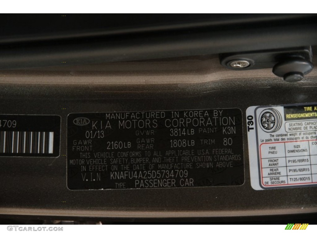 2013 Forte EX - Metallic Bronze / Stone photo #17