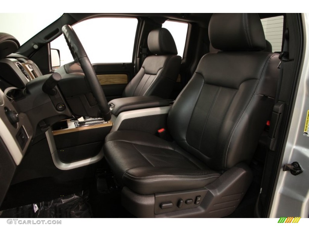 Black Interior 2011 Ford F150 Lariat SuperCab 4x4 Photo #91485124