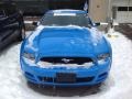 2013 Grabber Blue Ford Mustang V6 Premium Coupe  photo #2