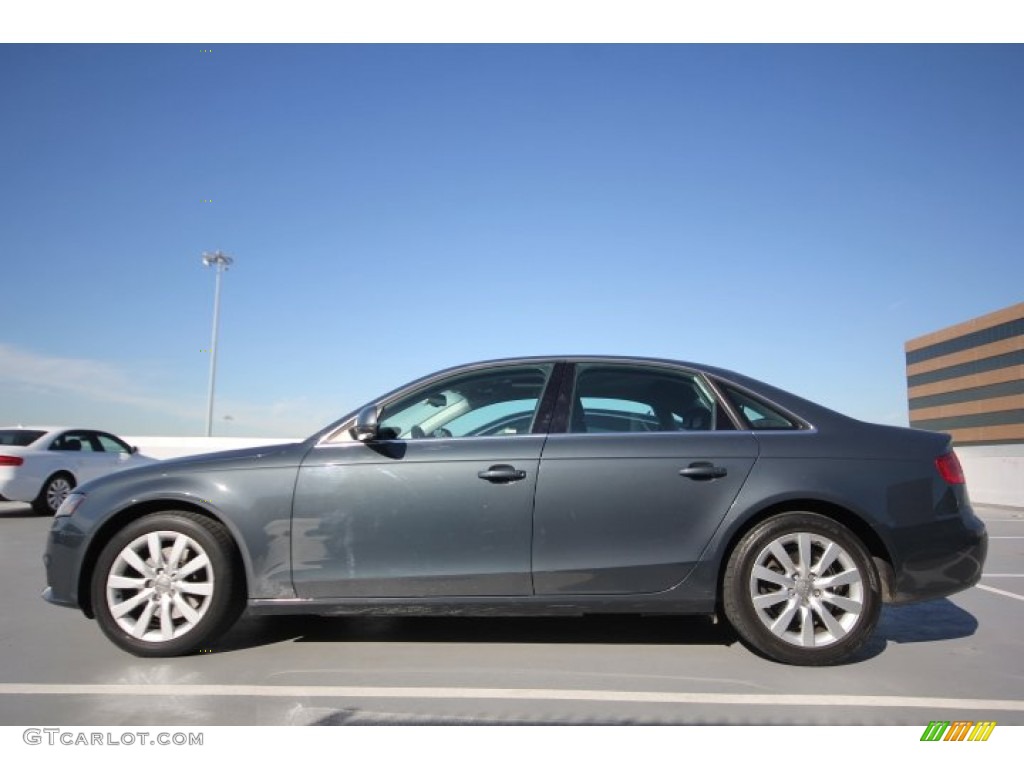 2009 A4 2.0T Premium quattro Sedan - Meteor Grey Pearl Effect / Black photo #4