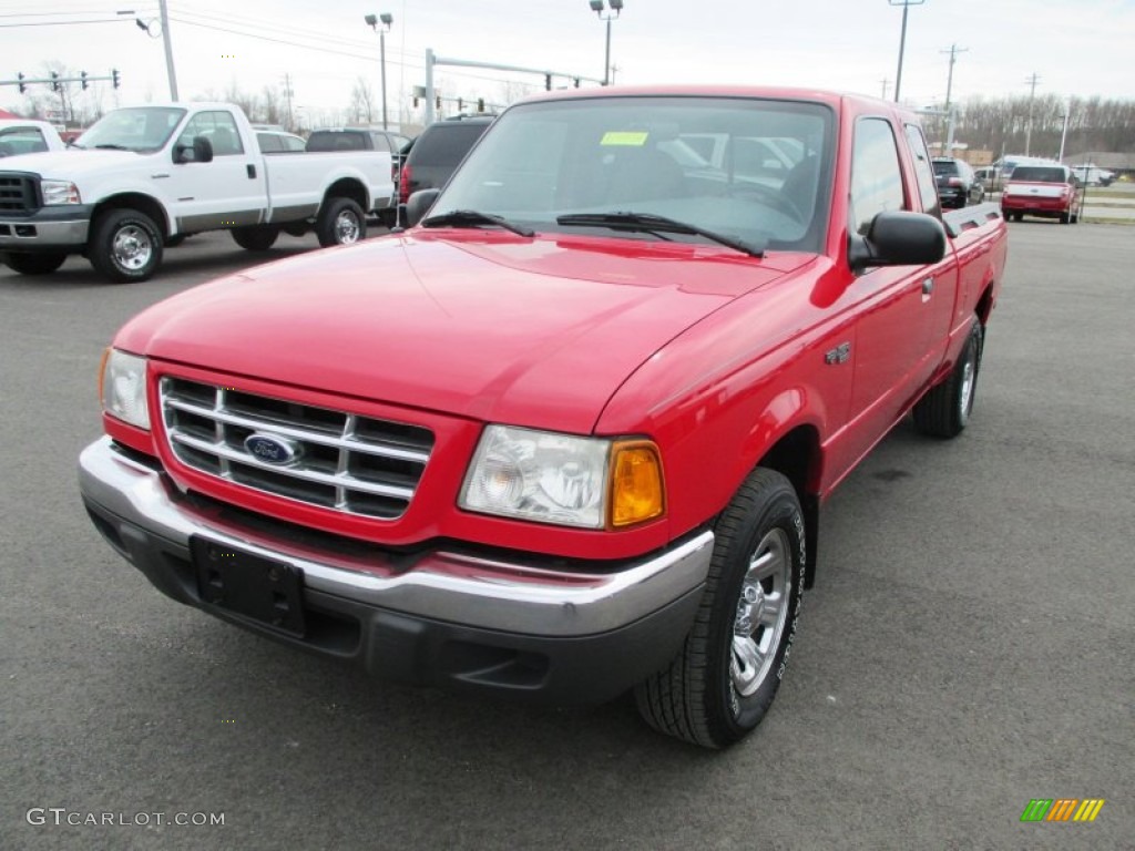 Bright Red 2001 Ford Ranger XLT SuperCab Exterior Photo #91488223