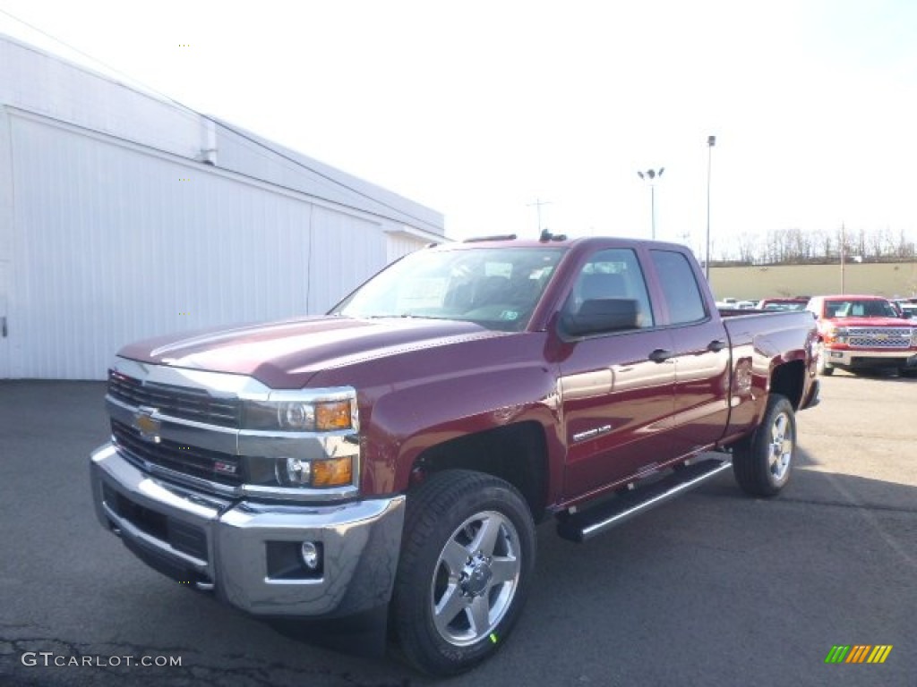 2015 Silverado 2500HD LT Double Cab 4x4 - Deep Ruby Metallic / Jet Black photo #1