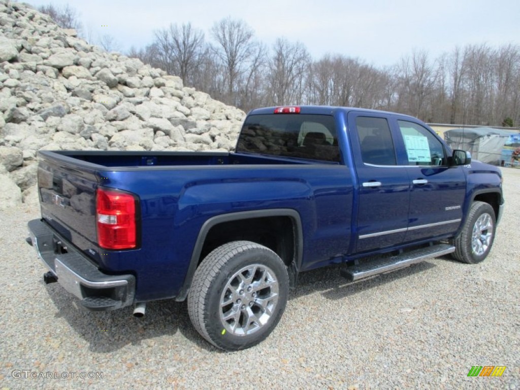 2014 Sierra 1500 SLT Double Cab 4x4 - Cobalt Blue Metallic / Jet Black photo #39