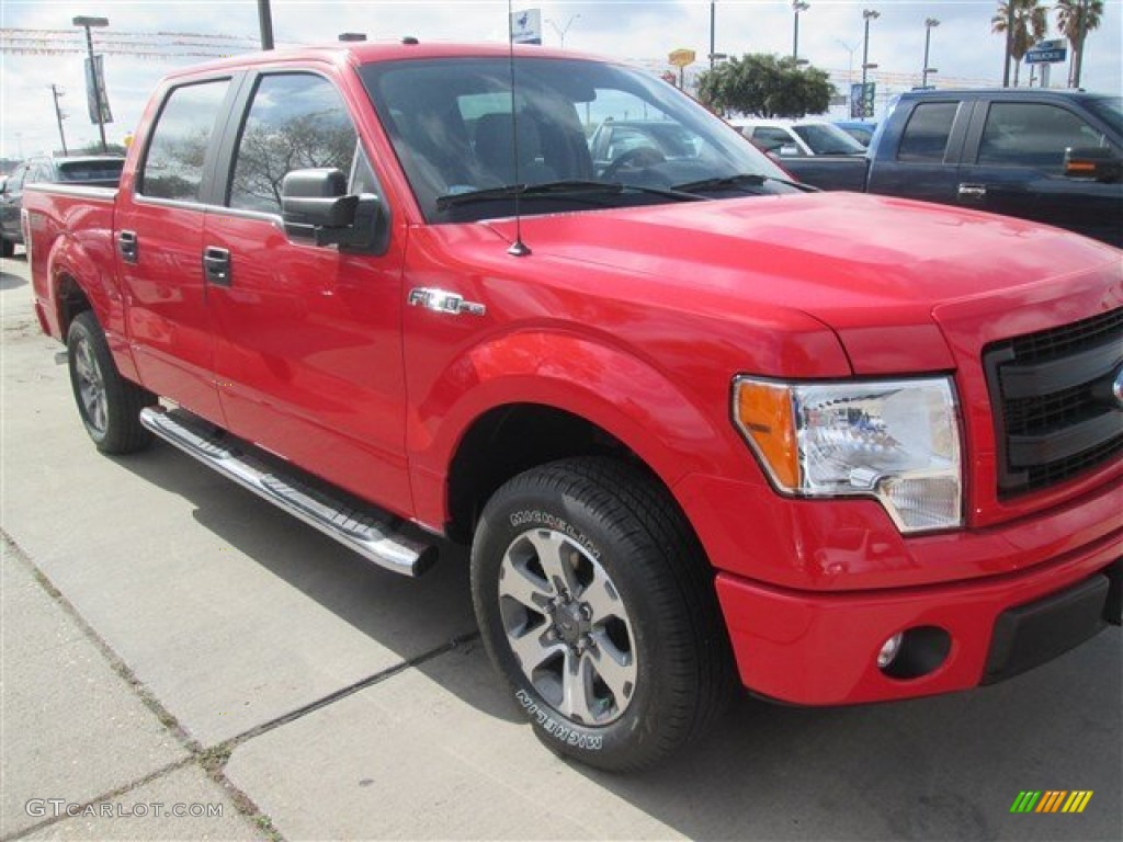 2014 F150 STX SuperCrew - Race Red / Steel Grey photo #5