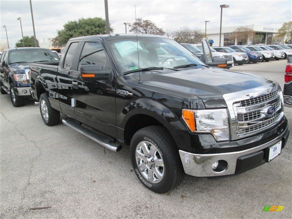 2014 F150 XLT SuperCab - Tuxedo Black / Steel Grey photo #8