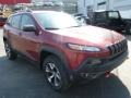 2014 Deep Cherry Red Crystal Pearl Jeep Cherokee Trailhawk 4x4  photo #7