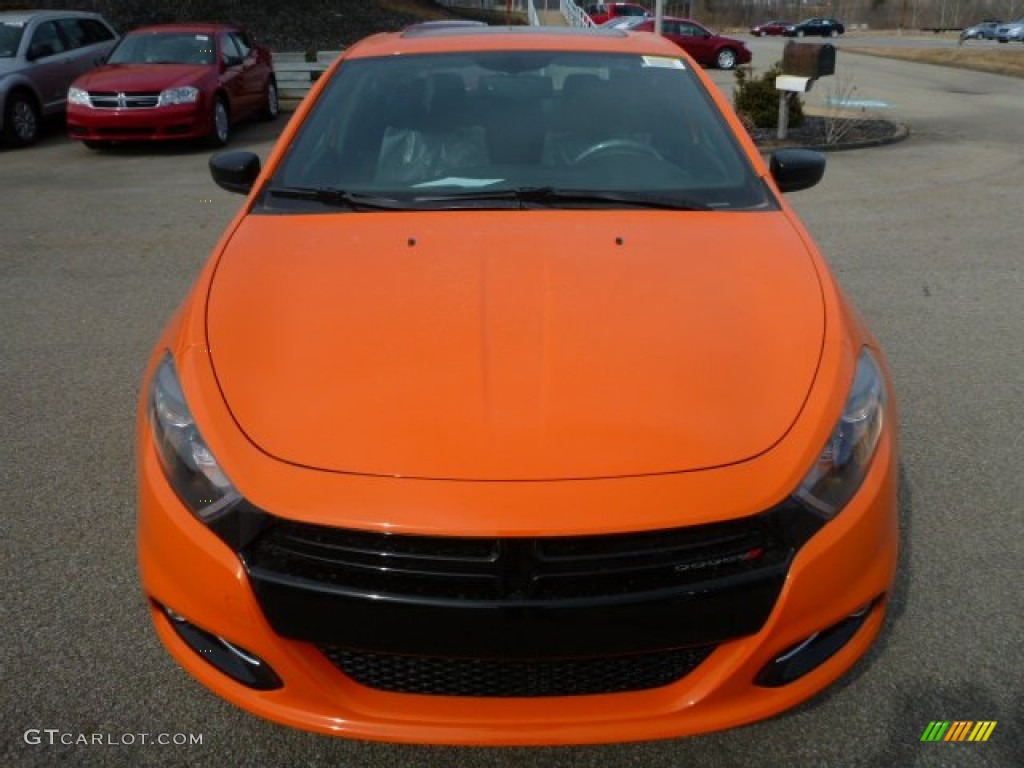 2014 Dart SXT - Header Orange / Black/Light Tungsten photo #8