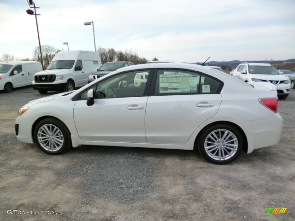 2014 Impreza 2.0i Premium 4 Door - Satin White Pearl / Black photo #4