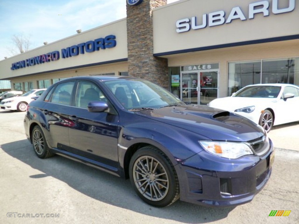 2014 Impreza WRX 4 Door - Plasma Blue Pearl / Carbon Black photo #1