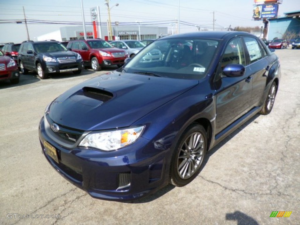 2014 Impreza WRX 4 Door - Plasma Blue Pearl / Carbon Black photo #3