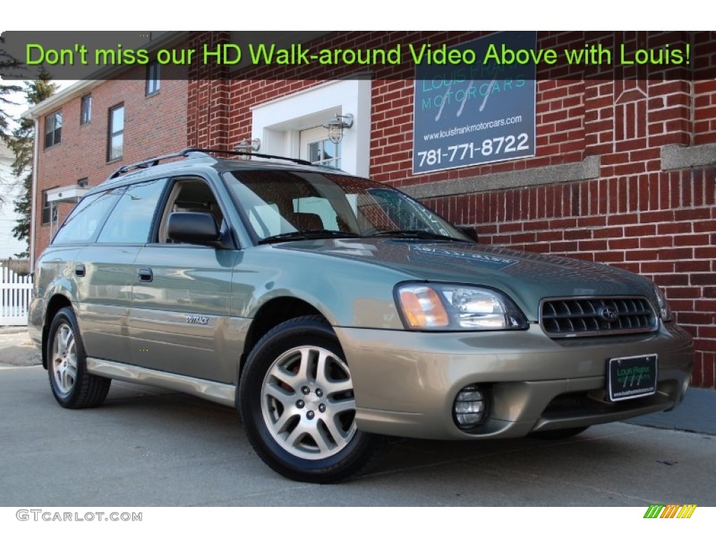 2004 Outback Wagon - Seamist Green Pearl / Beige photo #2