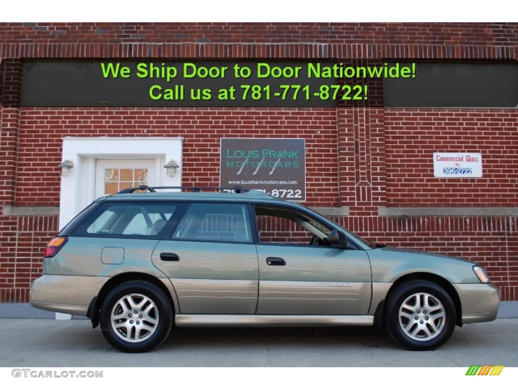 2004 Outback Wagon - Seamist Green Pearl / Beige photo #6