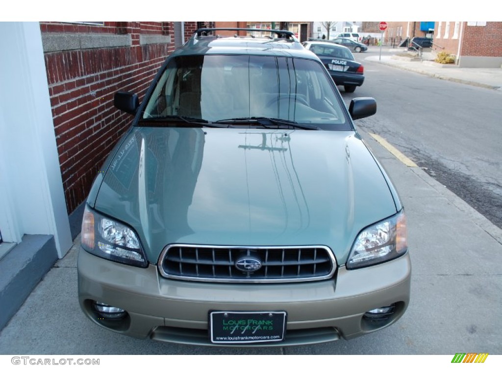 2004 Outback Wagon - Seamist Green Pearl / Beige photo #7