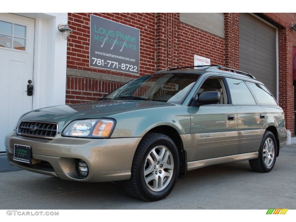 2004 Outback Wagon - Seamist Green Pearl / Beige photo #9
