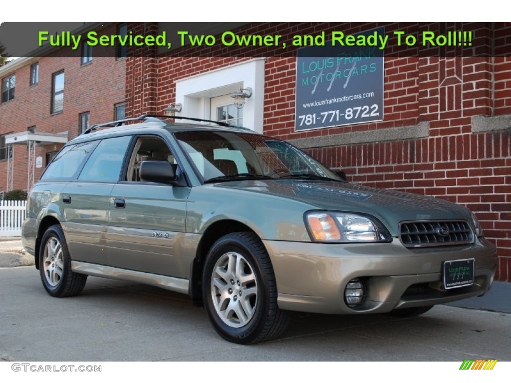 2004 Outback Wagon - Seamist Green Pearl / Beige photo #10