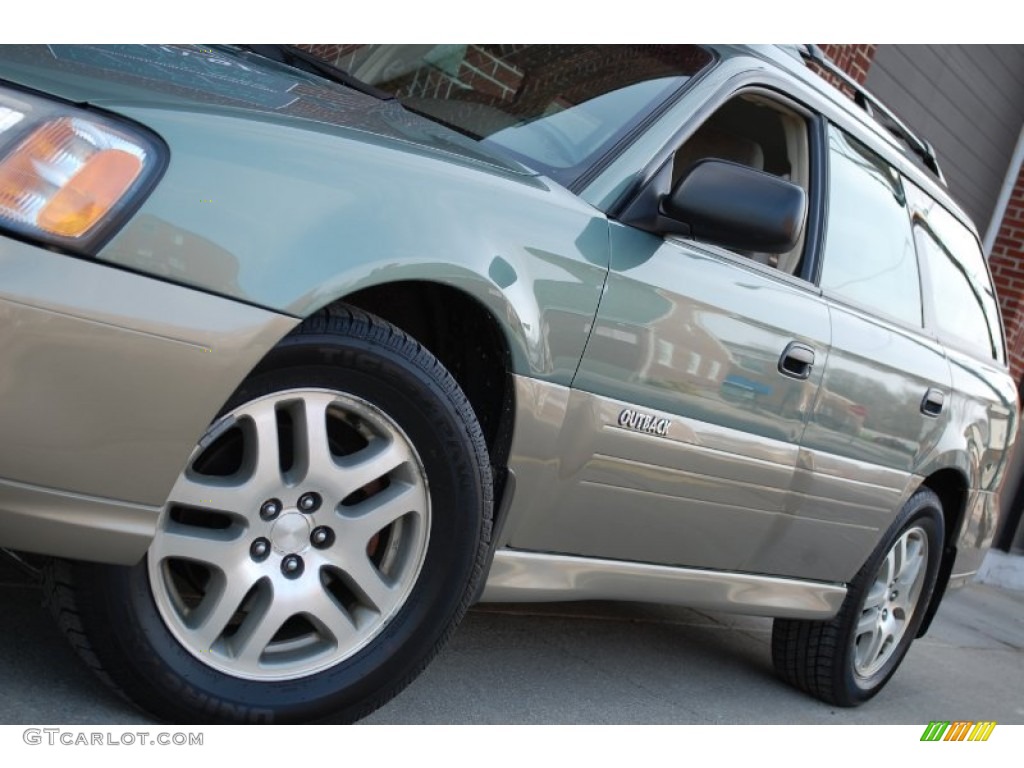 2004 Outback Wagon - Seamist Green Pearl / Beige photo #13