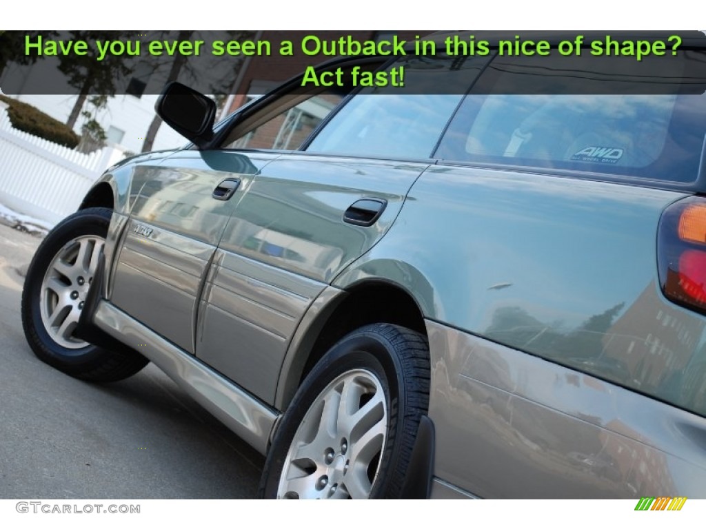2004 Outback Wagon - Seamist Green Pearl / Beige photo #14